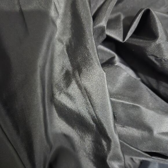Catherine Regehr Silk Dress Black Wrap Taffeta Shawl Collar Crinoline Medium - Picture 12 of 16